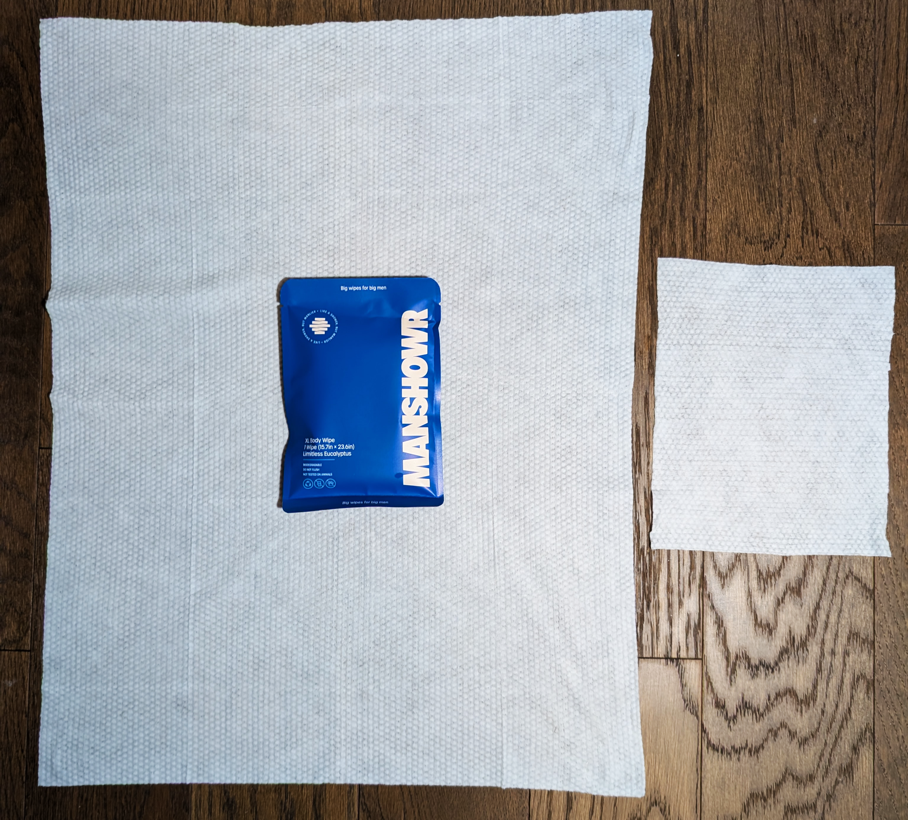 Manshowr Man Sized Body Wipes - 15.75 in x 23.62 in - Limitless Eucalyptus - 1 Box (12 Wipes)