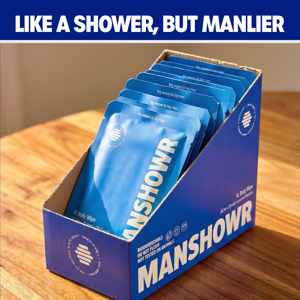 Manshowr XL Cooling Body Wipes -  Limitless Eucalyptus - 3 Box Bundle (36 Wipes)