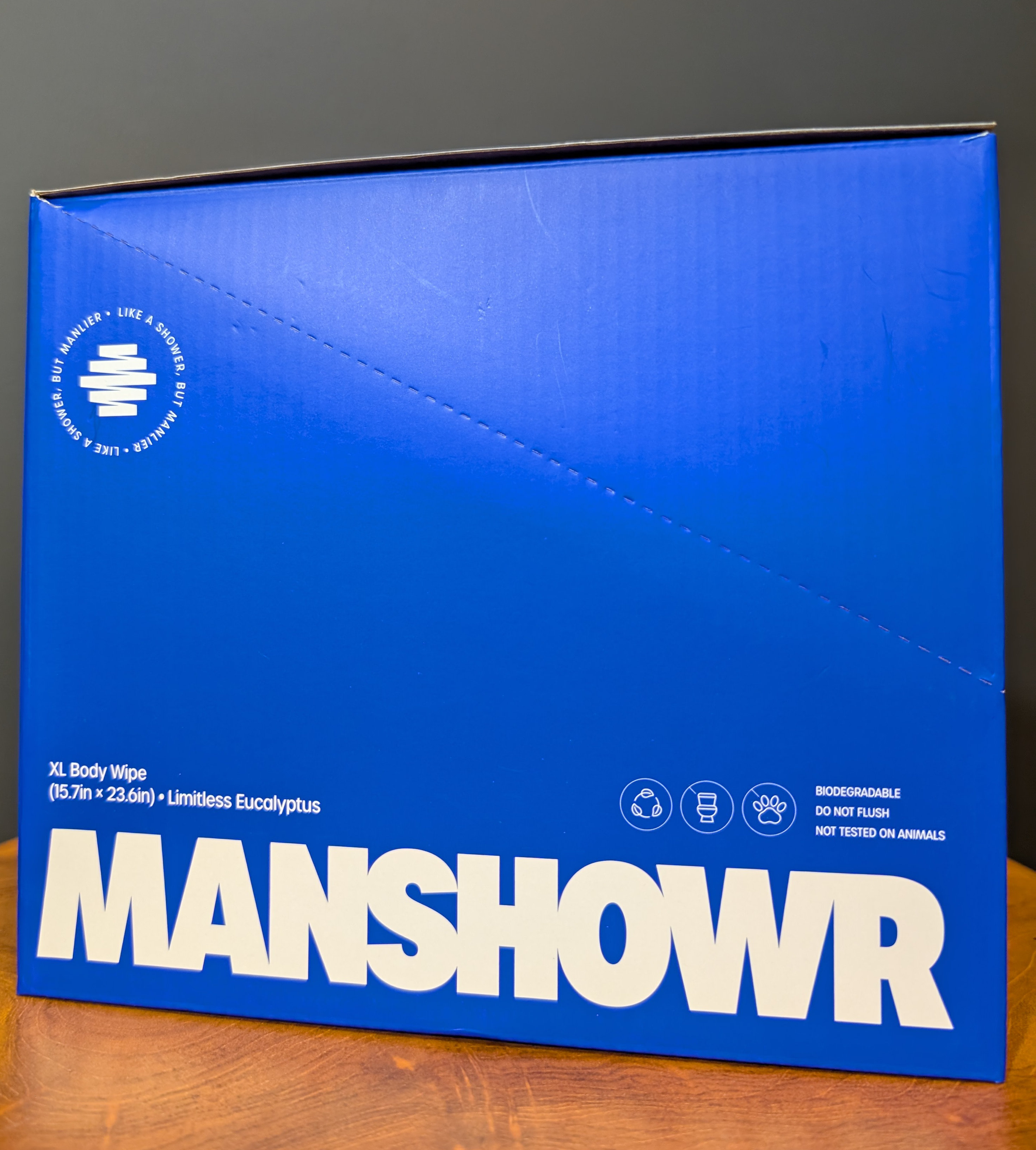 Manshowr Man Sized Body Wipes - 15.75 in x 23.62 in - Limitless Eucalyptus - 1 Box (12 Wipes)